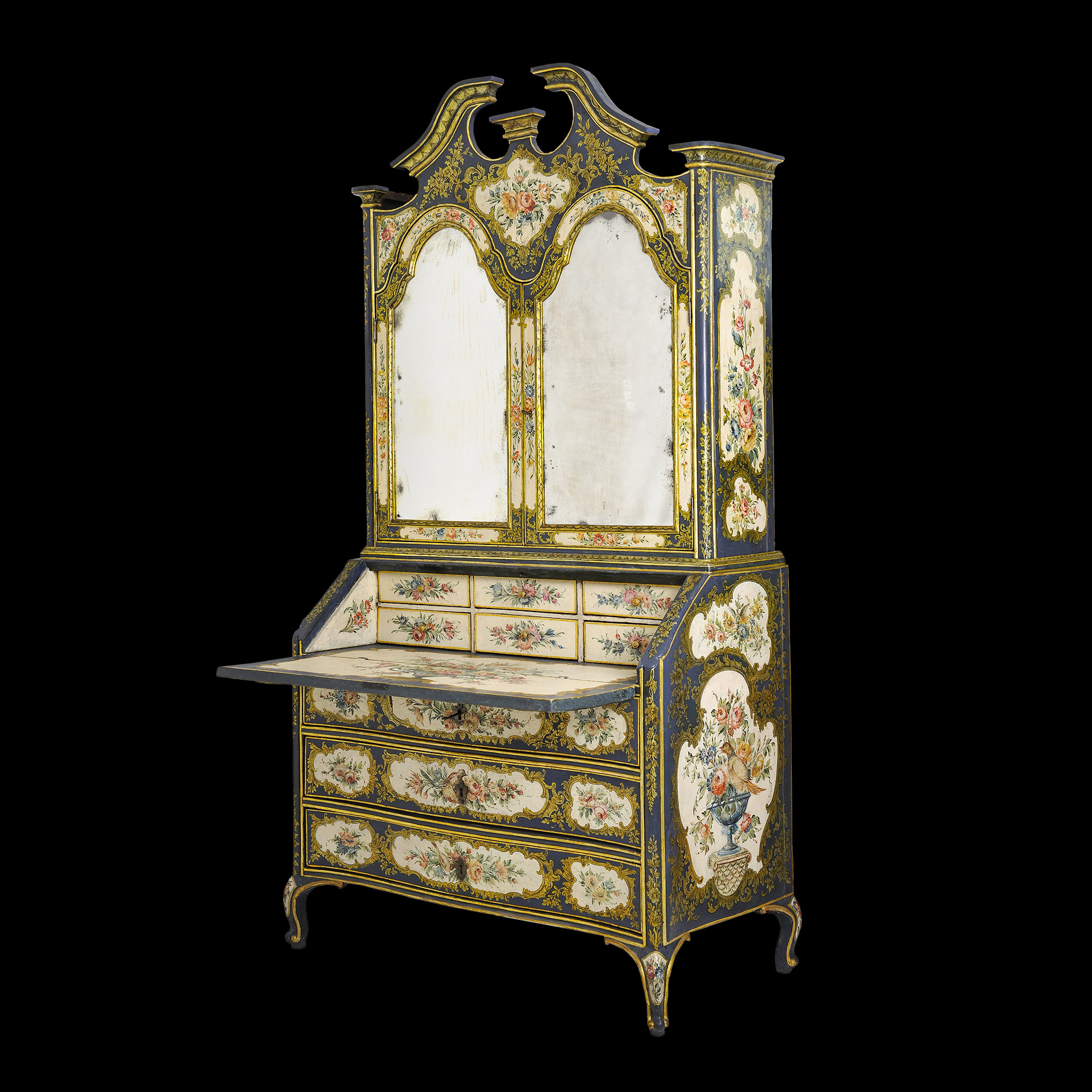 Trumeau in legno dipinto e laccato