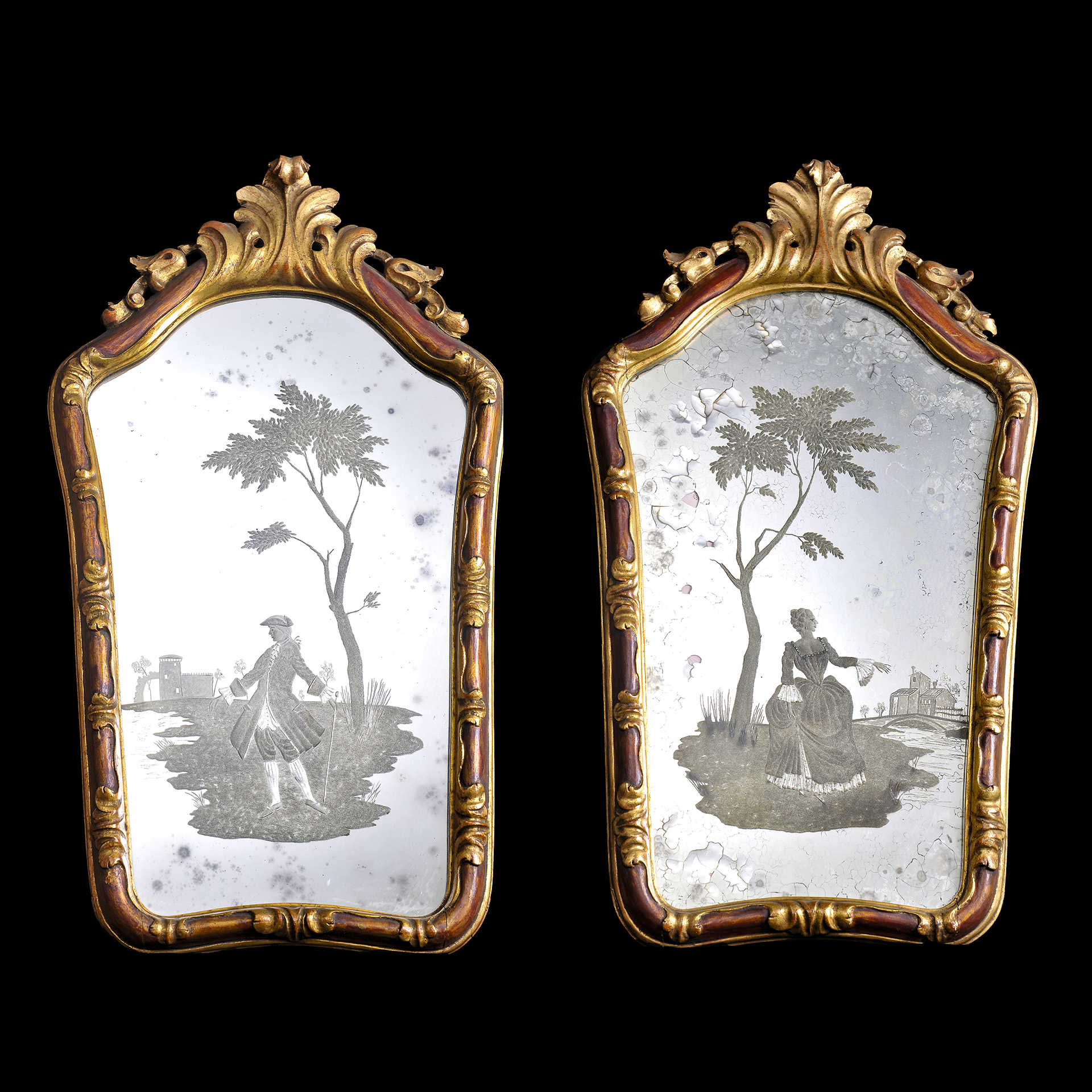 coppia di specchiere veneziane