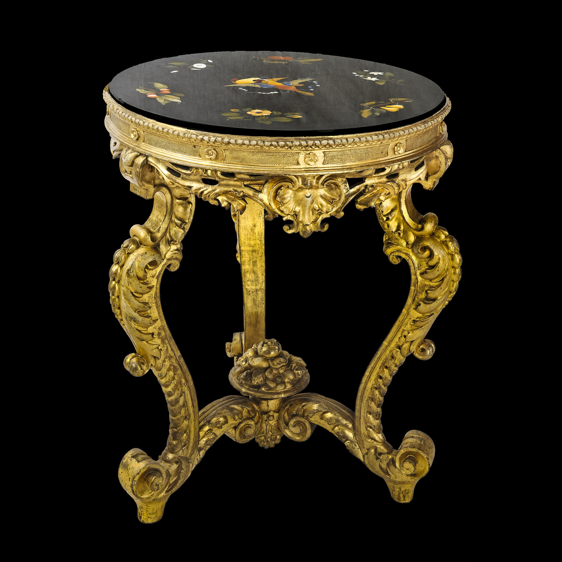 Tavolino in marmo e pietre dure