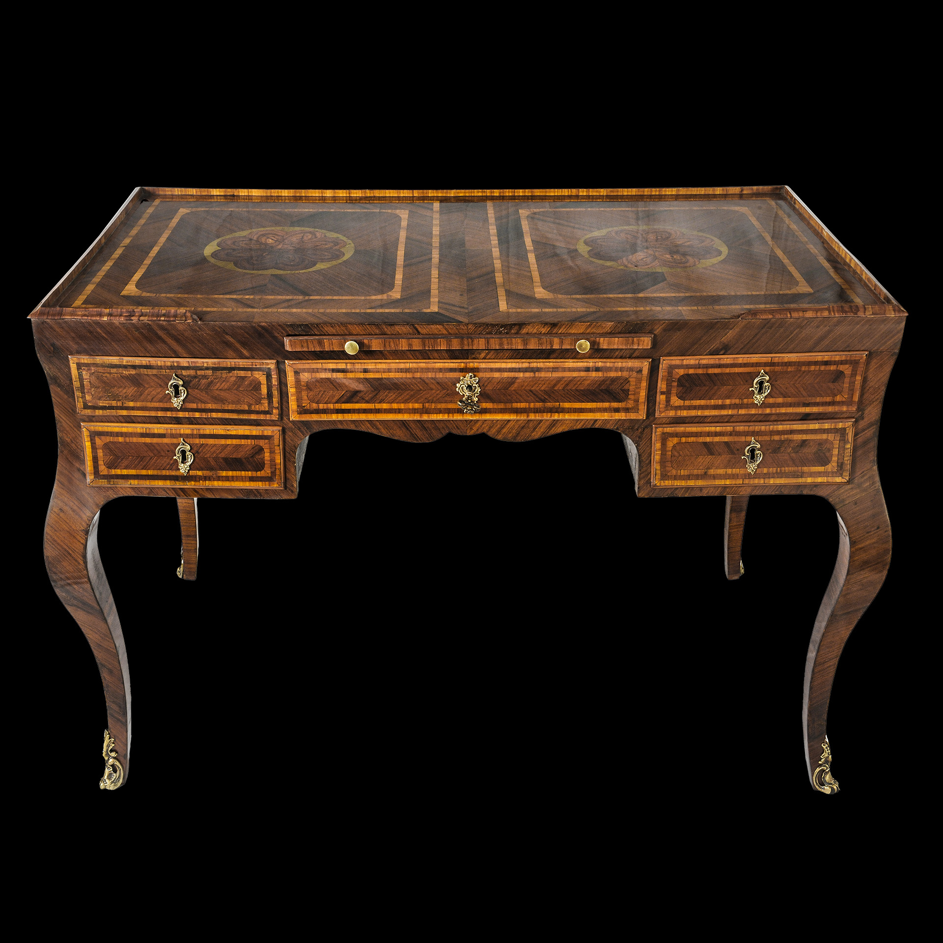 Scrittoio lastronato e intarsiato