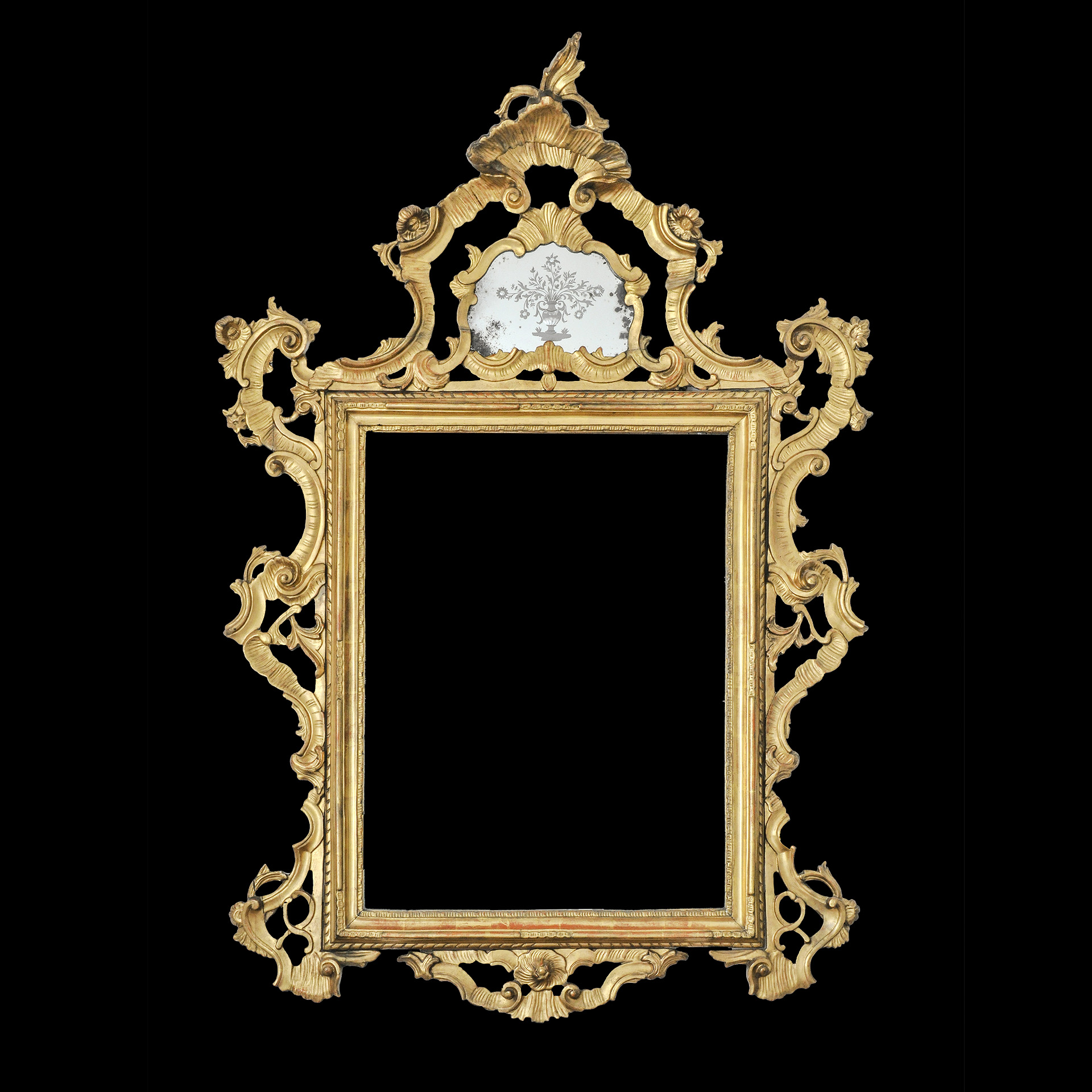 Specchiera in legno dorato