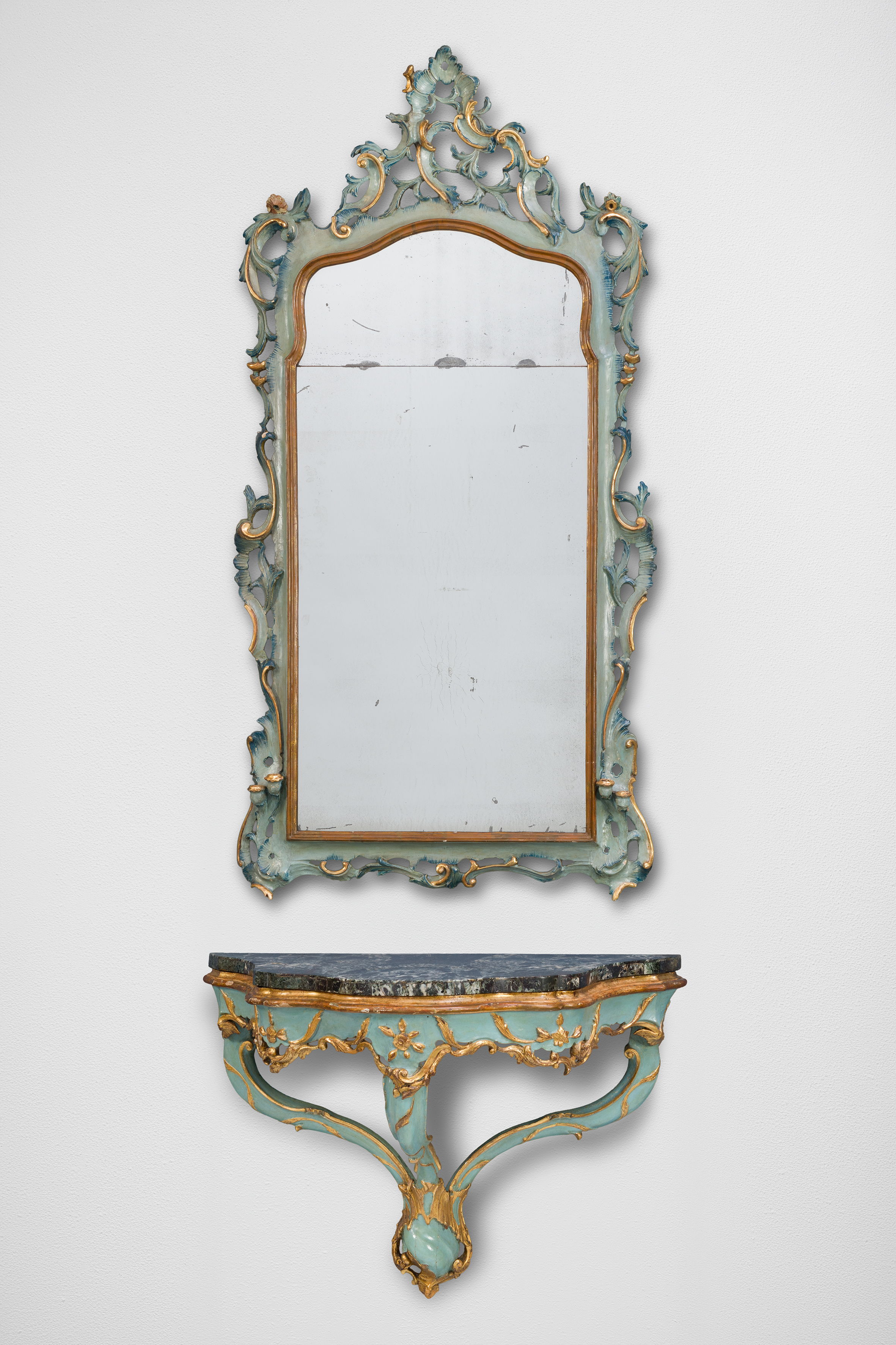 Specchiera con consolle laccata